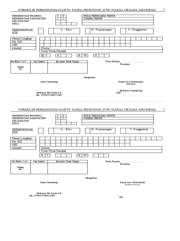 Form KTP PDF