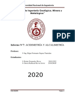 UNI-FIGMM Informe N°7: Acidimetría y alcalimetría