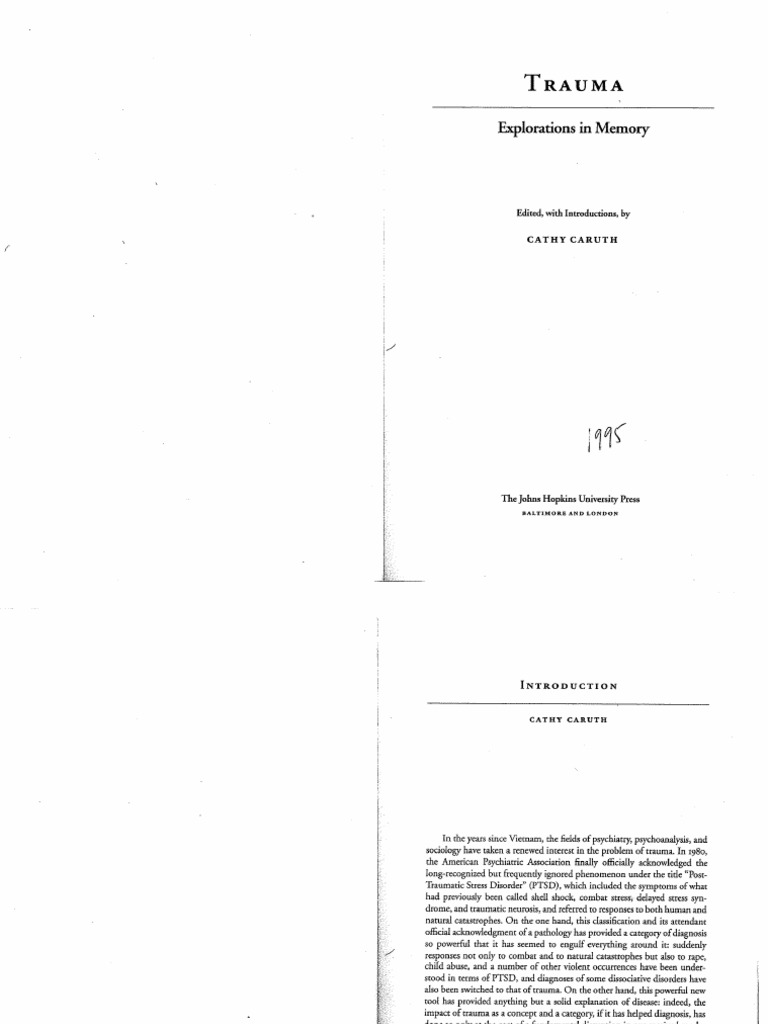 Trauma - Explorations in Memory | PDF
