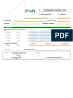 FEUDiliman - Scholarship and Discount Form (Online Appiication)