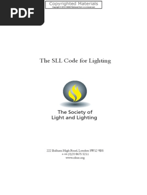 AI_ck！ Code For Lighting CIBSE (NEW 2012) | PDF | Lighting