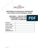 Djm10012 - Mechatronic Workshop Practice 1 (Fitting Workshop)