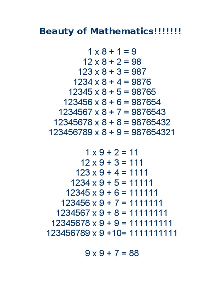 Mathematical Patterns and Insights | PDF