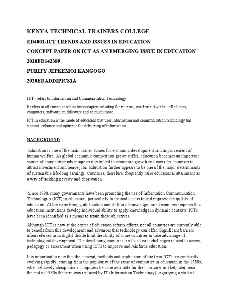 ICT Integration in Kenyan Education | PDF | Information And ...