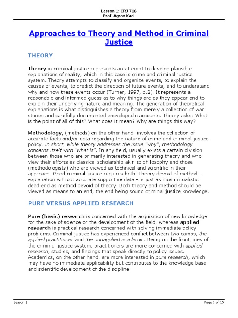 Lecture1 Approaches To Theory and Method in Criminal Justice 6gvc2yk5 ...