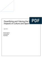 2014-Quantifying and Valuing the Wellbeing Impacts of Sport and Culture