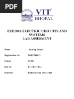 Eee1001-Electric Circuits and Systems Lab Assesment