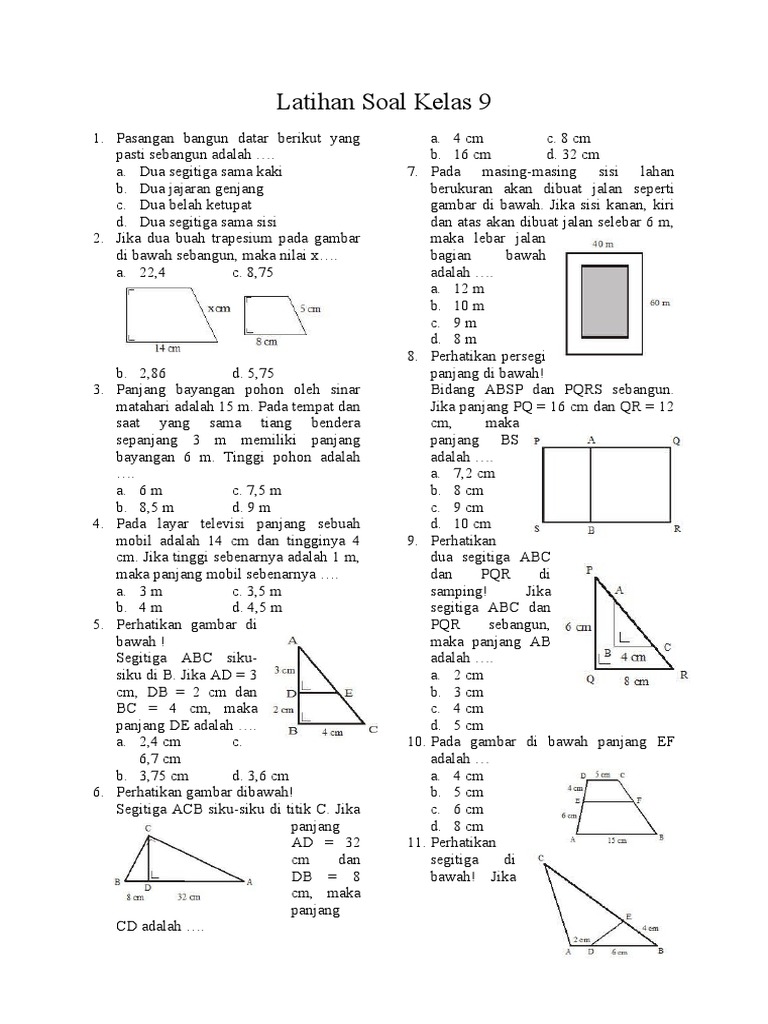 Latihan Soal Kelas 9 Pdf Metode Bahan Ajar Griya Taman