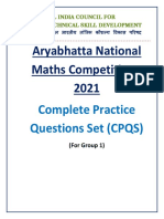 Aryabhatta National Maths Competition - 2021: Complete Practice Questions Set (CPQS)