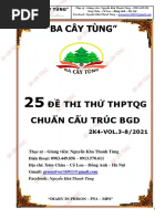 "Ba Cây Tùng": Đề Thi Thử Thptqg Chuẩn Cấu Trúc Bgd