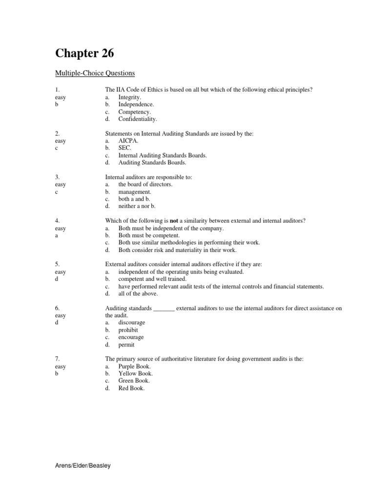 Internal Auditing Multiple-Choice Questions | PDF | Audit | Internal Audit
