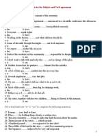 Exercise For Subject and Verb Agreement