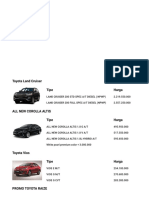 Pricelist - Toyota Auto 2000