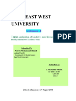 East West University: Assignment - 1