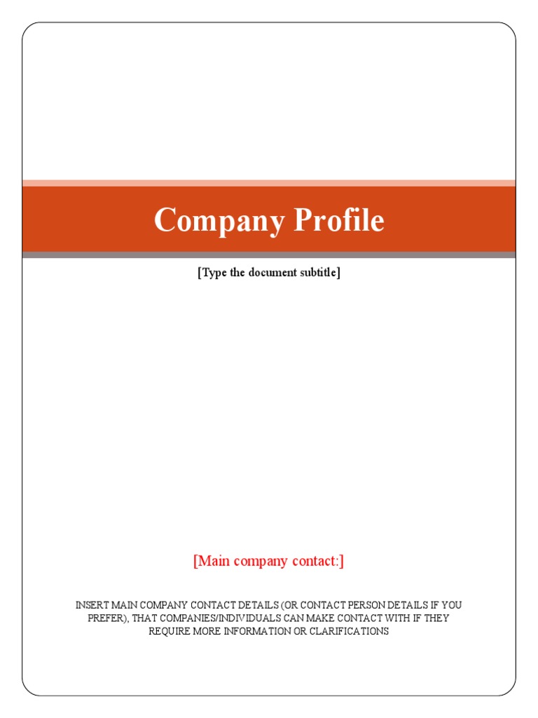 Company Profile Template-1 | PDF | Strategic Management | Business