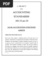 Accounting Standards AS-10, As-26: A Project ON