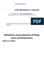 EMM 2301 FLUID MECHANICS I Lecture 1