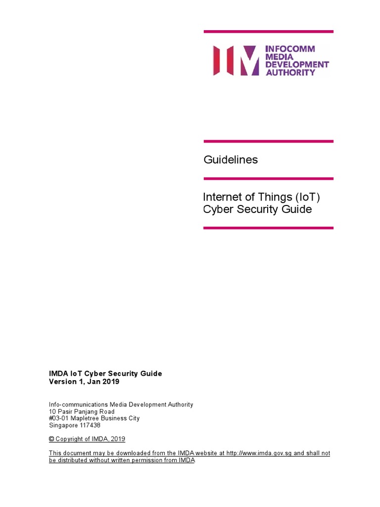IMDA IoT Cyber Security Guide | PDF | Internet Of Things | Security
