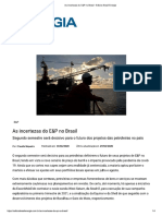 As Incertezas Do E&P No Brasil - Editora Brasil Energia