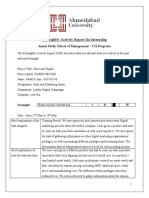 Badal Jain Fortnightly Activity Report For Internship