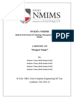 SVKM's NMIMS Project Report