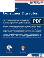 Consumer Durables: Sector Thematic