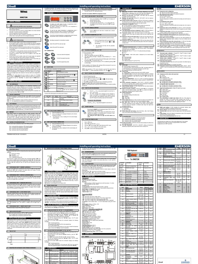 Refrigeration Controller Guide | PDF | Switch | Thermostat