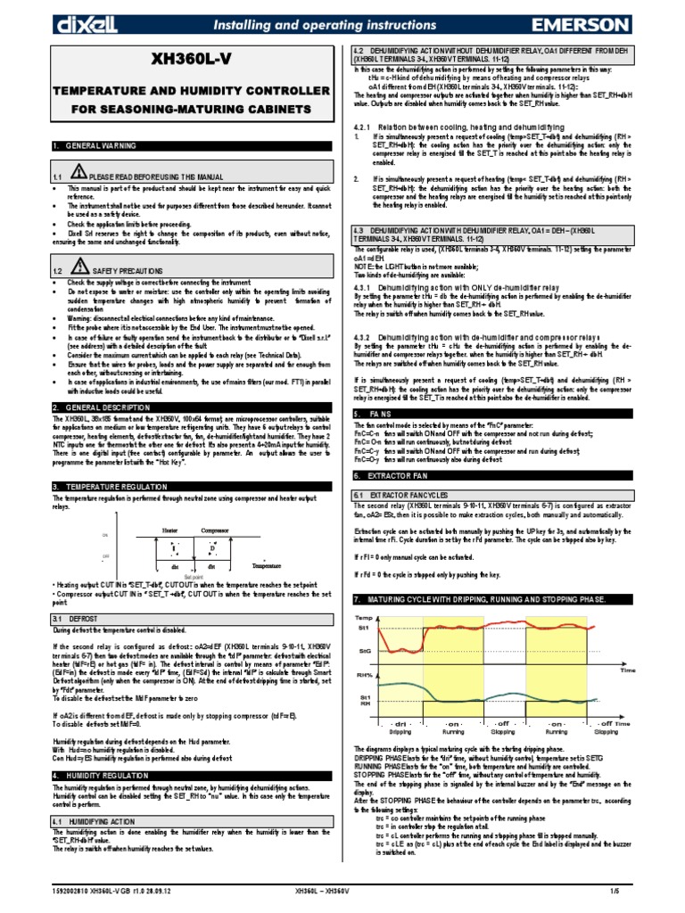 XH360L Humidity Controller Manual | PDF | Equipment | Manufactured Goods