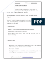 Derivational Suffixes Worksheet: © This Worksheet Is From