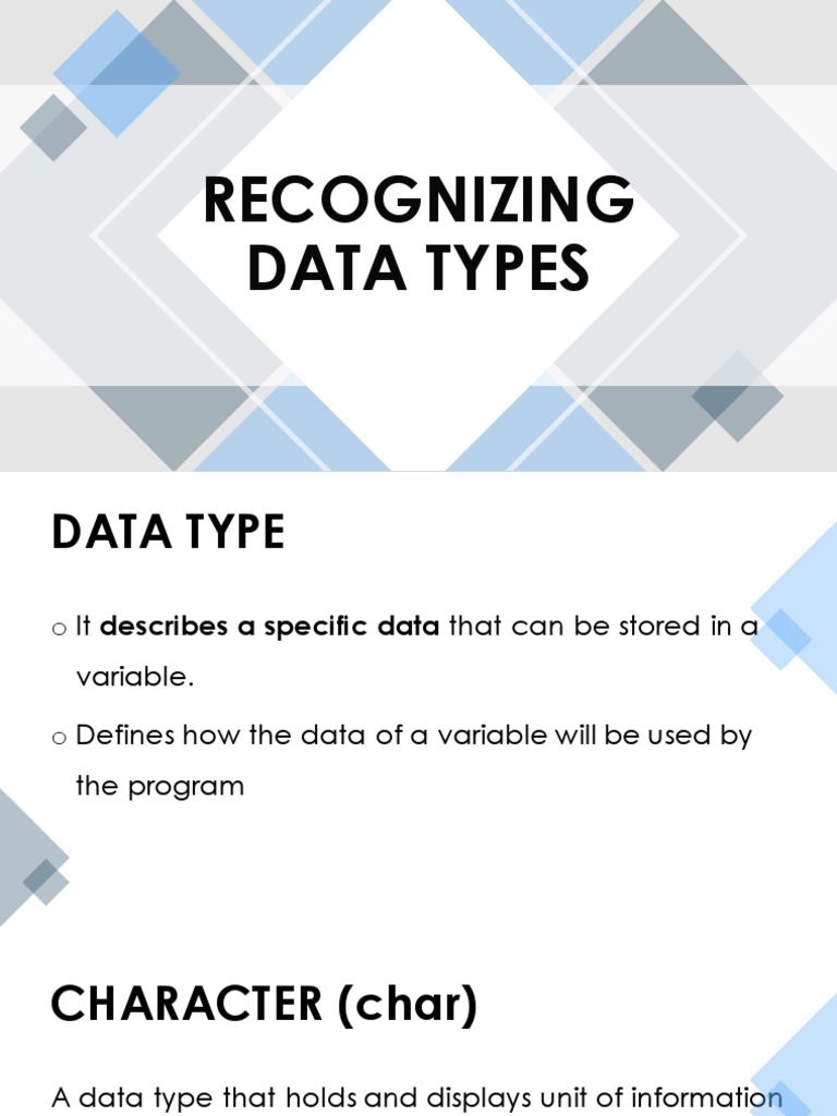 Data Types PDF