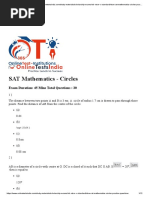 Ntse Sat Mathematics Circles Practice Questions