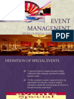 Event Managenent: Study of Special Event Mangement