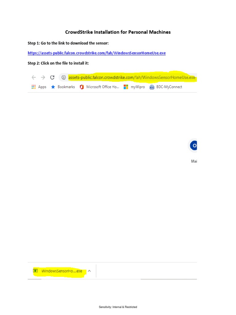SOP CrowdStrike Installation For Personal Machines PDF