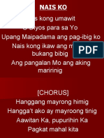 Nais Kong Umawit O Diyos para Sa Yo Upang Maipadama Ang Pag-Ibig Ko Nais Kong Ikaw Ang Maging Bukang Bibig Ang Pangalan Mo Ang Aking Maririnig