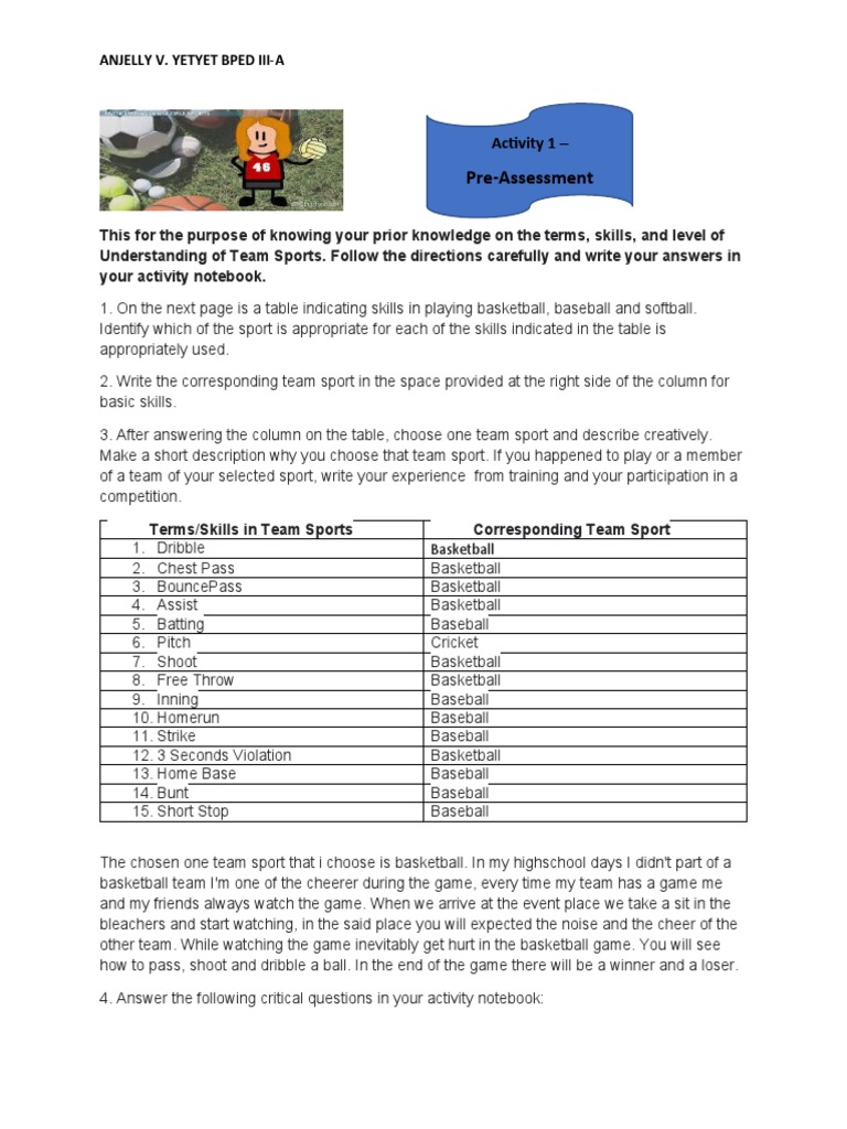 Understanding Team Sports Skills | PDF | Sports | Leadership