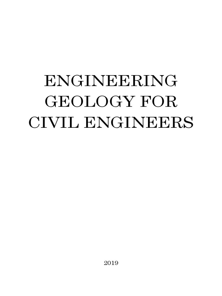 Engineering Geology For Civil Engineers | PDF | Geophysics | Geology