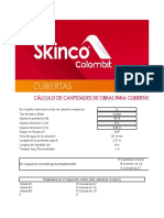 Hoja de Calculo Despiece de Cubiertas