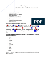 Taller de ortografía: División silábica y clasificación de palabras