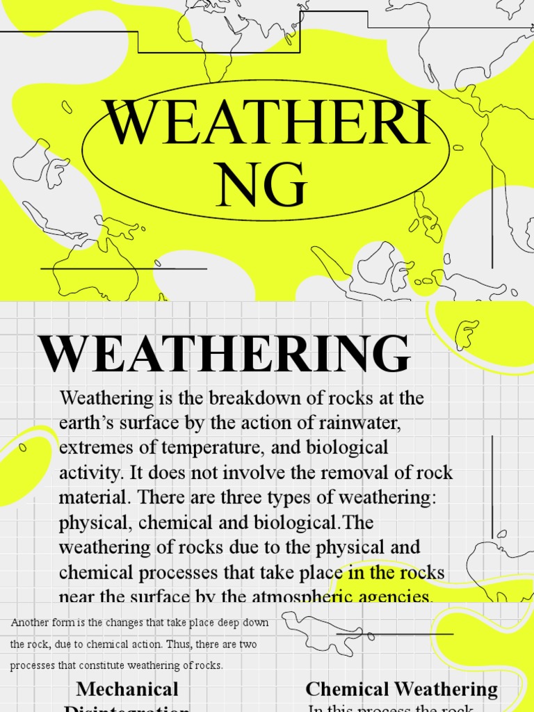 Types and Processes of Weathering | PDF | Weathering | Rock (Geology)