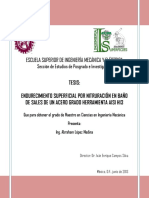 Endurecimiento Superficial Por Nitruracion en Bano de Sales de Un Acero Grado Herramienta AISI H13
