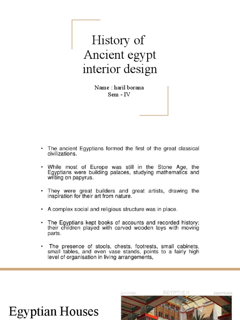 History of Ancient Egypt Interior Design PDF Furniture Ancient Egypt