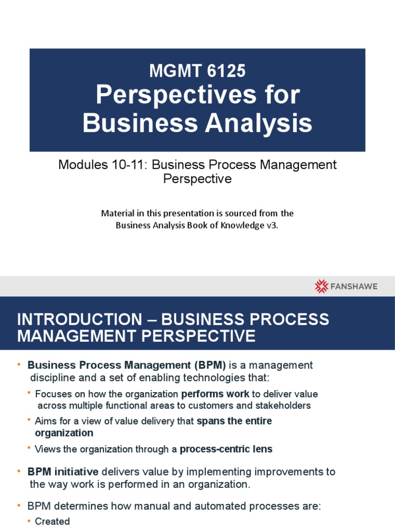 Mod 10-11 BPM Perspective | PDF | Business Process Management ...