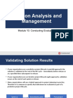 Solution Analysis and Management: Module 10: Conducting Evaluation