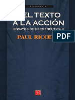 Revisar Del Texto a La Acción - Paul Ricoeur