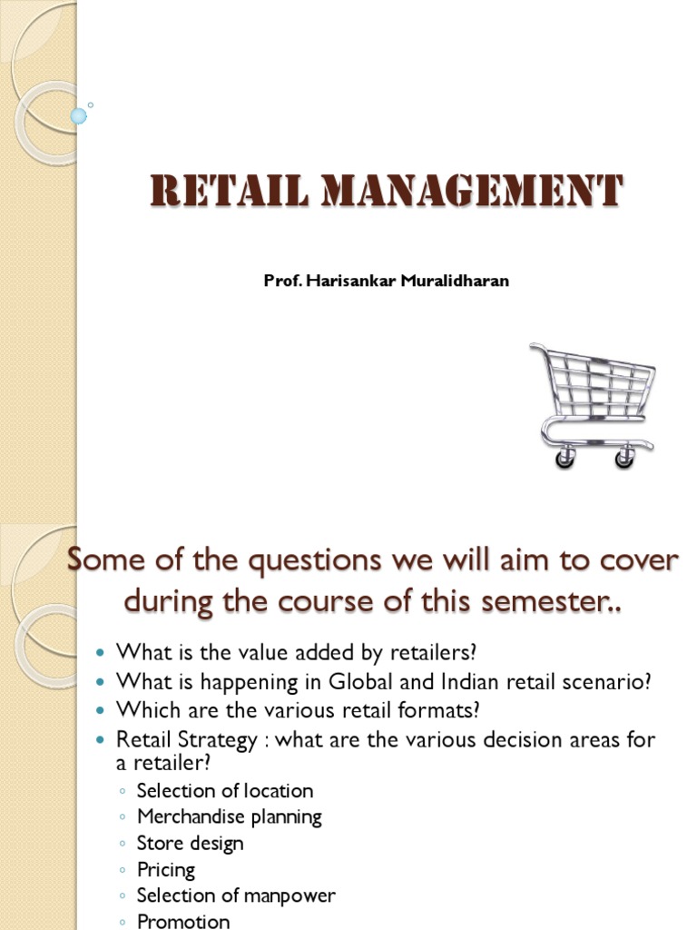 Retail Management-Part 1 | PDF | Retail | Behavior