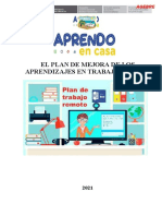 Plan de Mejora Trabajo Remoto