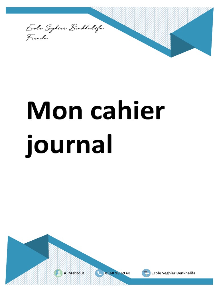 Cahier De Piano Page De Garde A Imprimer Page de Garde Cahier Journal | PDF