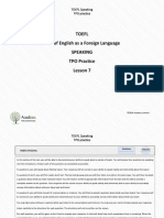 Toefl Test of English As A Foreign Language Speaking TPO Practice Lesson 7