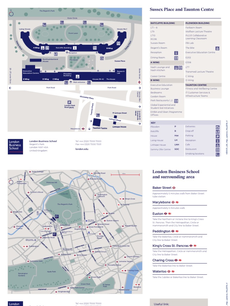 London Business School Campus Map | PDF | Infrastructure | Subterranea ...