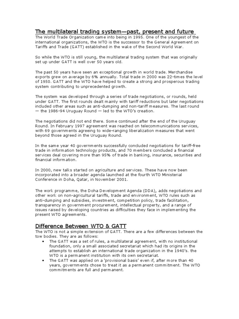 The early days of trade